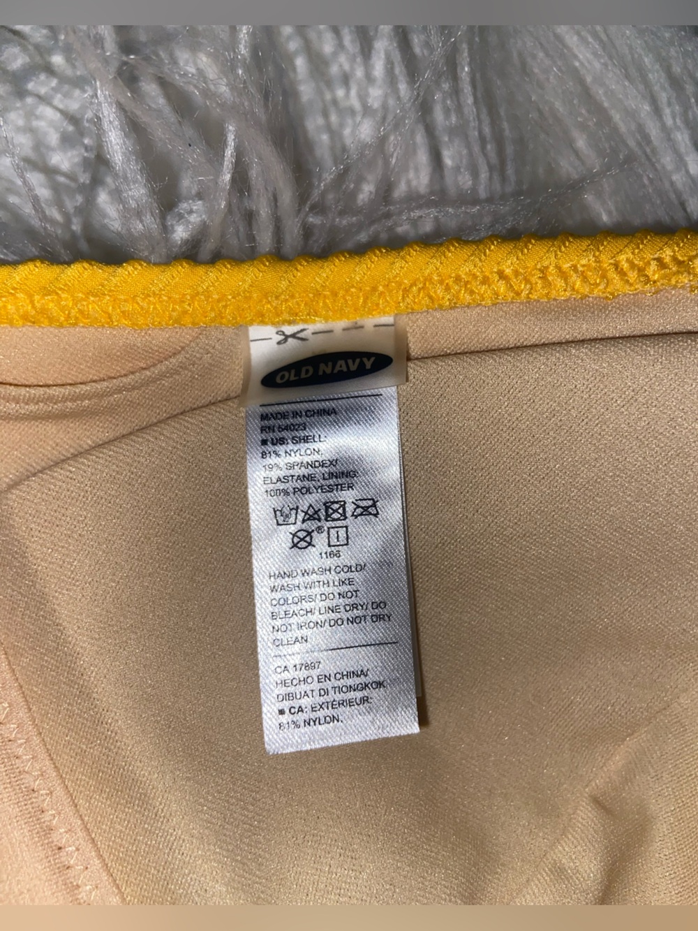 Old Navy Yellow Ribbed Triangle Bikini Set - Picture 5 of 6